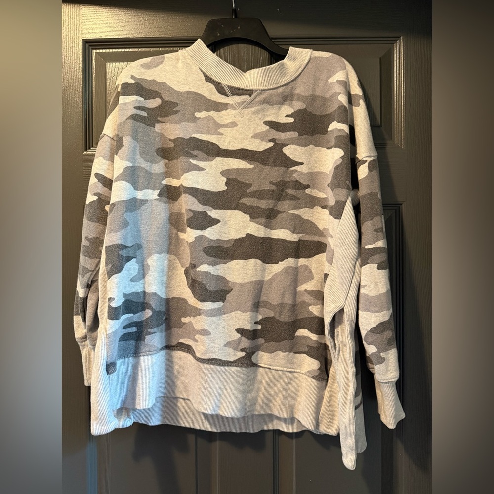 Aerie Camouflage Crewneck Sweater (minor flaw)